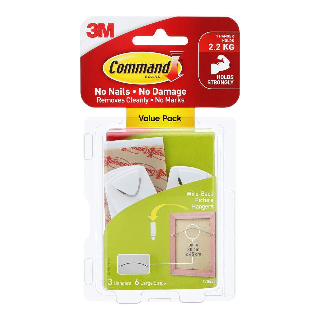 Command Wire-Backed Picture Hangers - 3 Pack