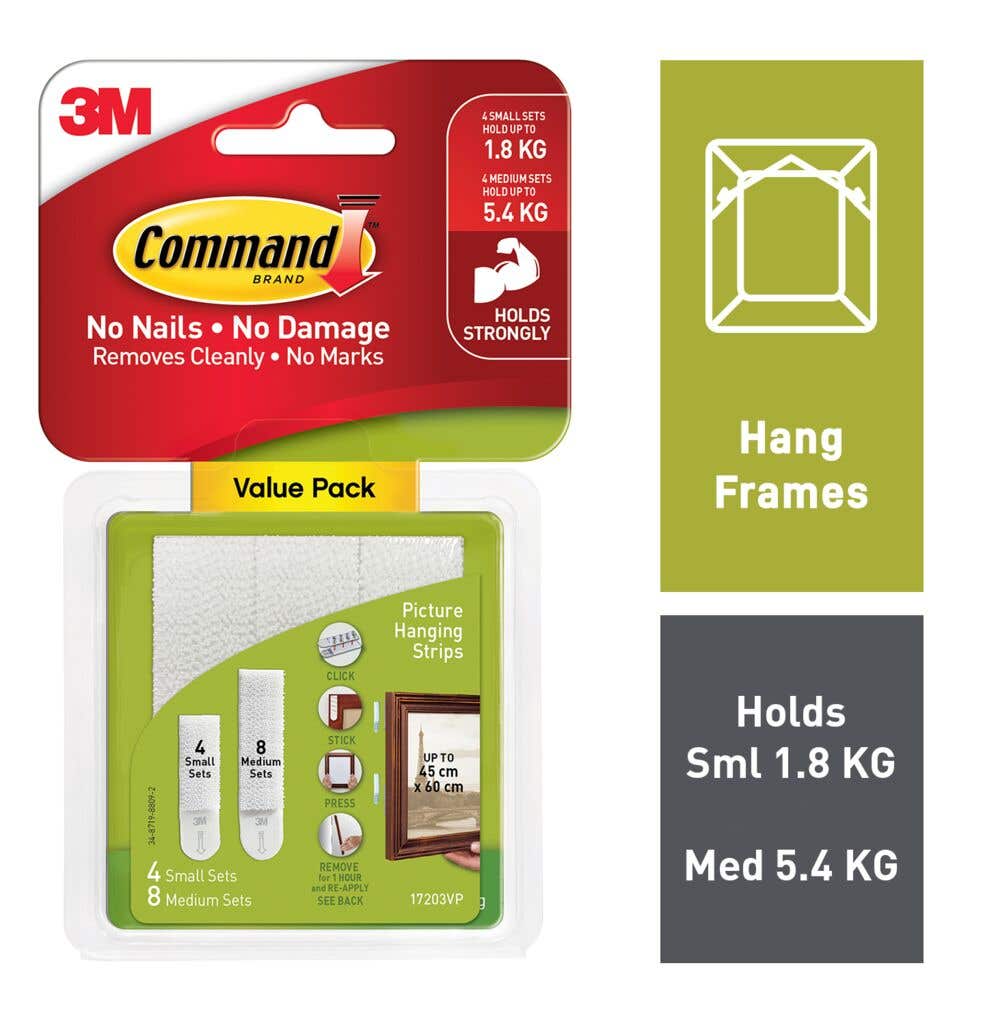 Command Picture Hanging Strips Small & Medium - 12 Pack