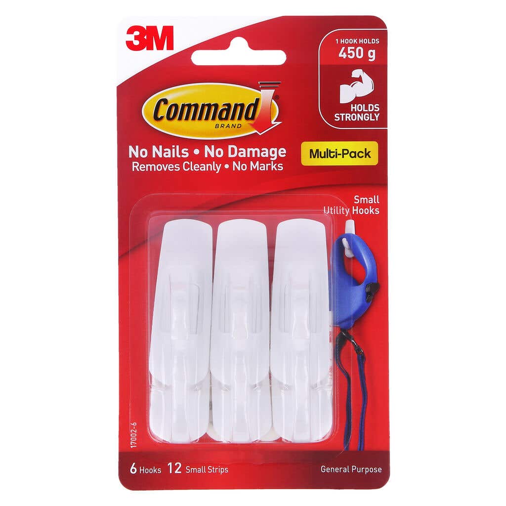 Command Hook Pack White Medium - 6 Pack