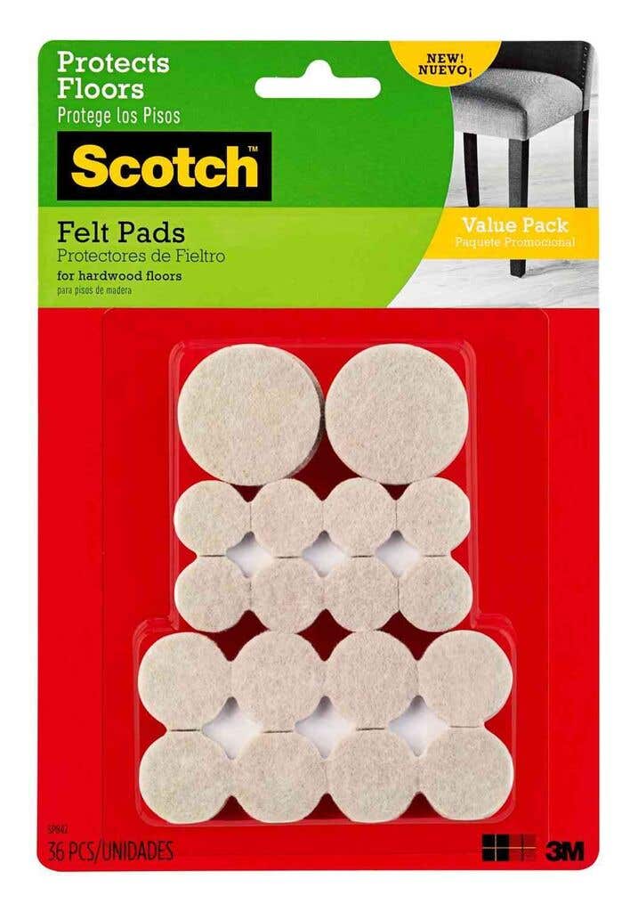 Scotch Ciclular Felt Pads Beige - 36 Pack