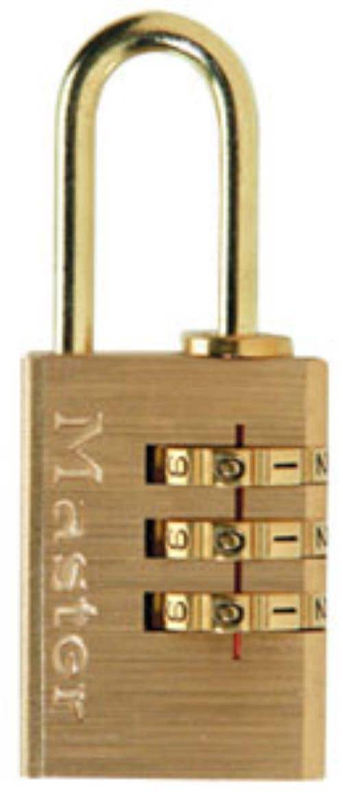 Master Lock Combo Padlock Brass 20mm