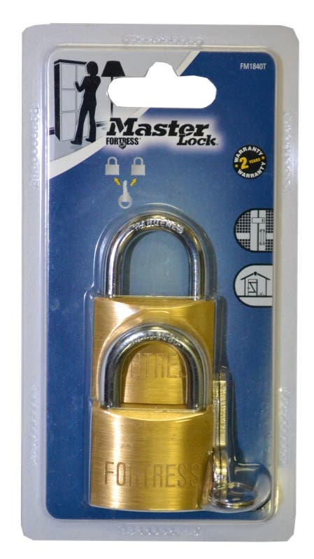 Master Lock Fortress Padlock 40mm - 2 Pack
