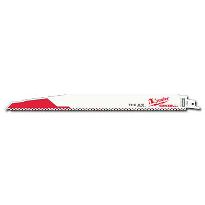 Milwaukee 300mm 5Tpi Bi-Metal Reciprocating Saw Blade For Wood/Nail Demolition - The Ax - 5 Piece
