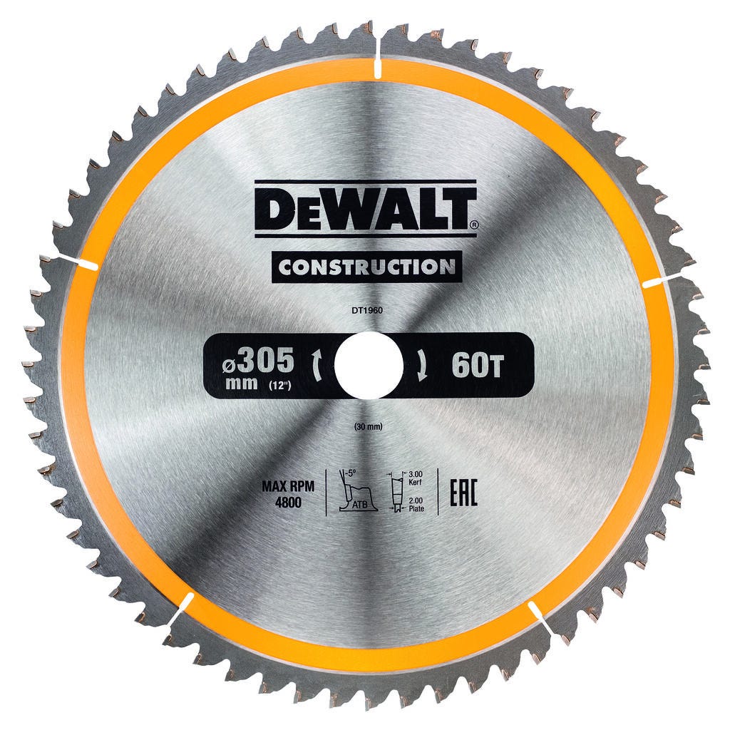 DeWALT Construction Circular Saw Blade 60T 305mm