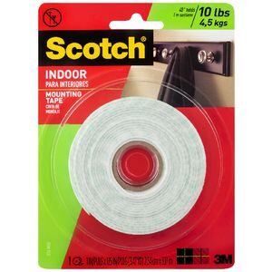 Scotch-Mount Indoor Double-Sided Mounting Tape 254mm x 3.18m