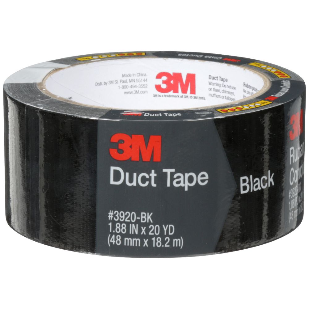 3M Cloth Duct Tape Black 48mm x 18.2m