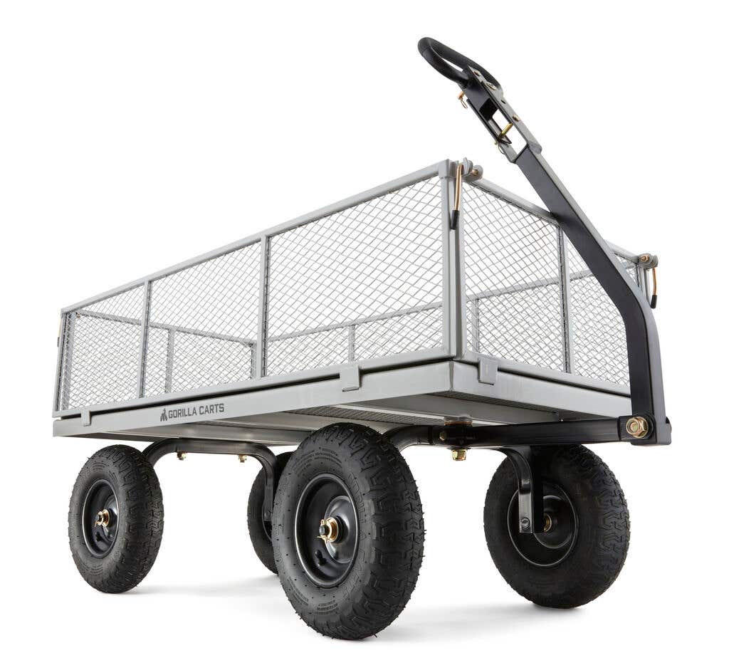 Gorilla Carts™ Steel Mesh Garden Cart 450kg