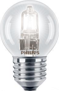 Philips Light Globe Eco Halogen Fancy Round Es Clear 28W 2Pk