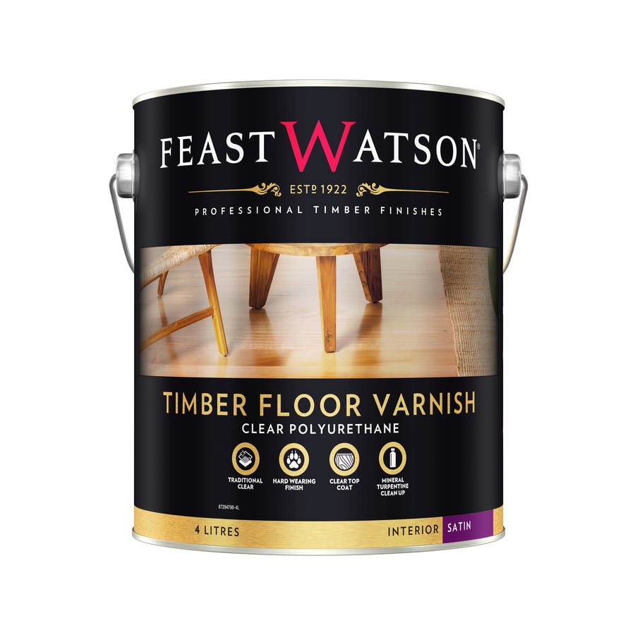 Feast Watson Timber Floor Varnish Satin 4L