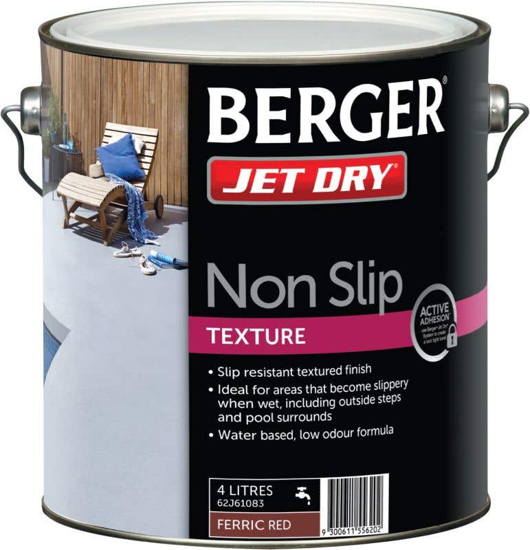 Berger Jet Dry Non Slip Text 4L Red