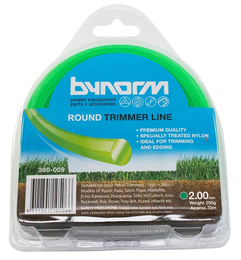 Bynorm Round Trimmer Line Green 2.00mm X 250g