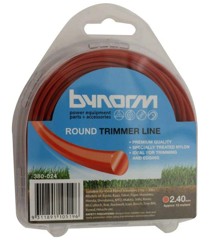 Bynorm Round Trimmer Line Red 2.4mm X 15M