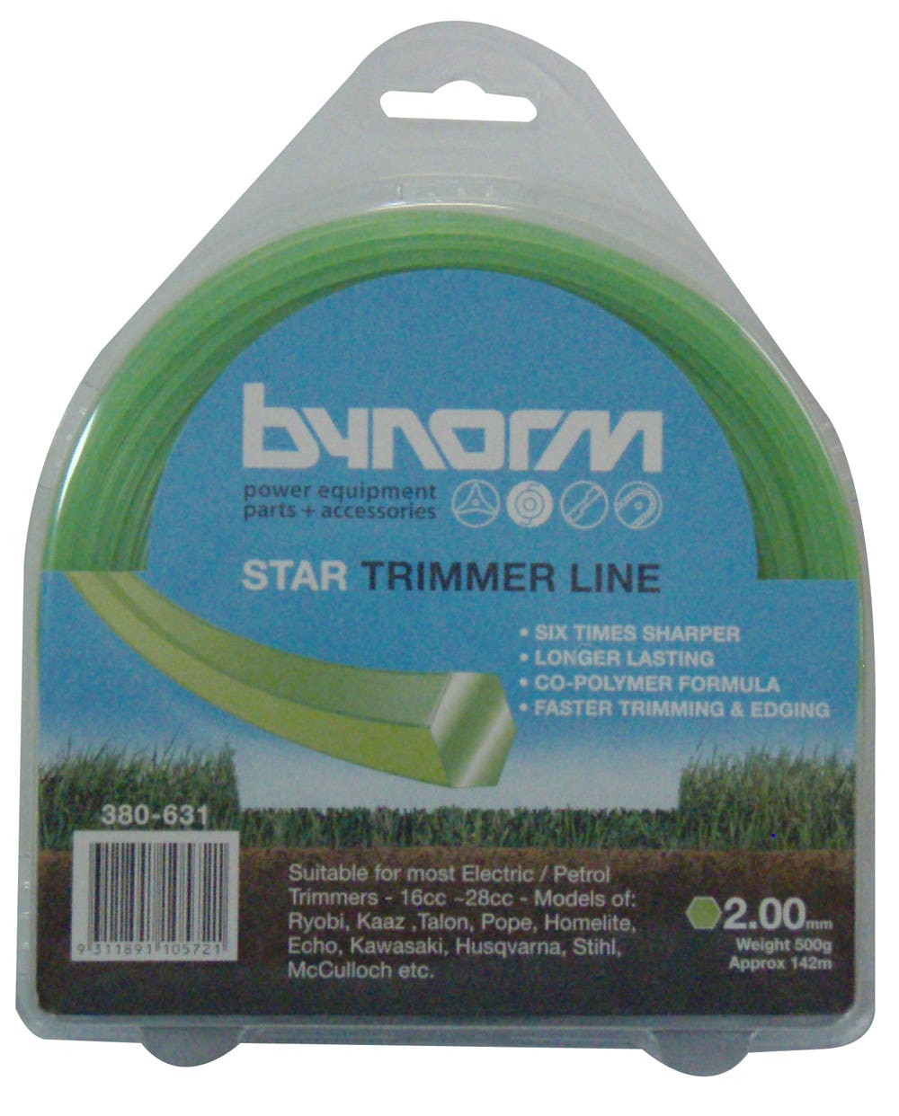 Bynorm Trimmer Line Green 2.00mm X 500g