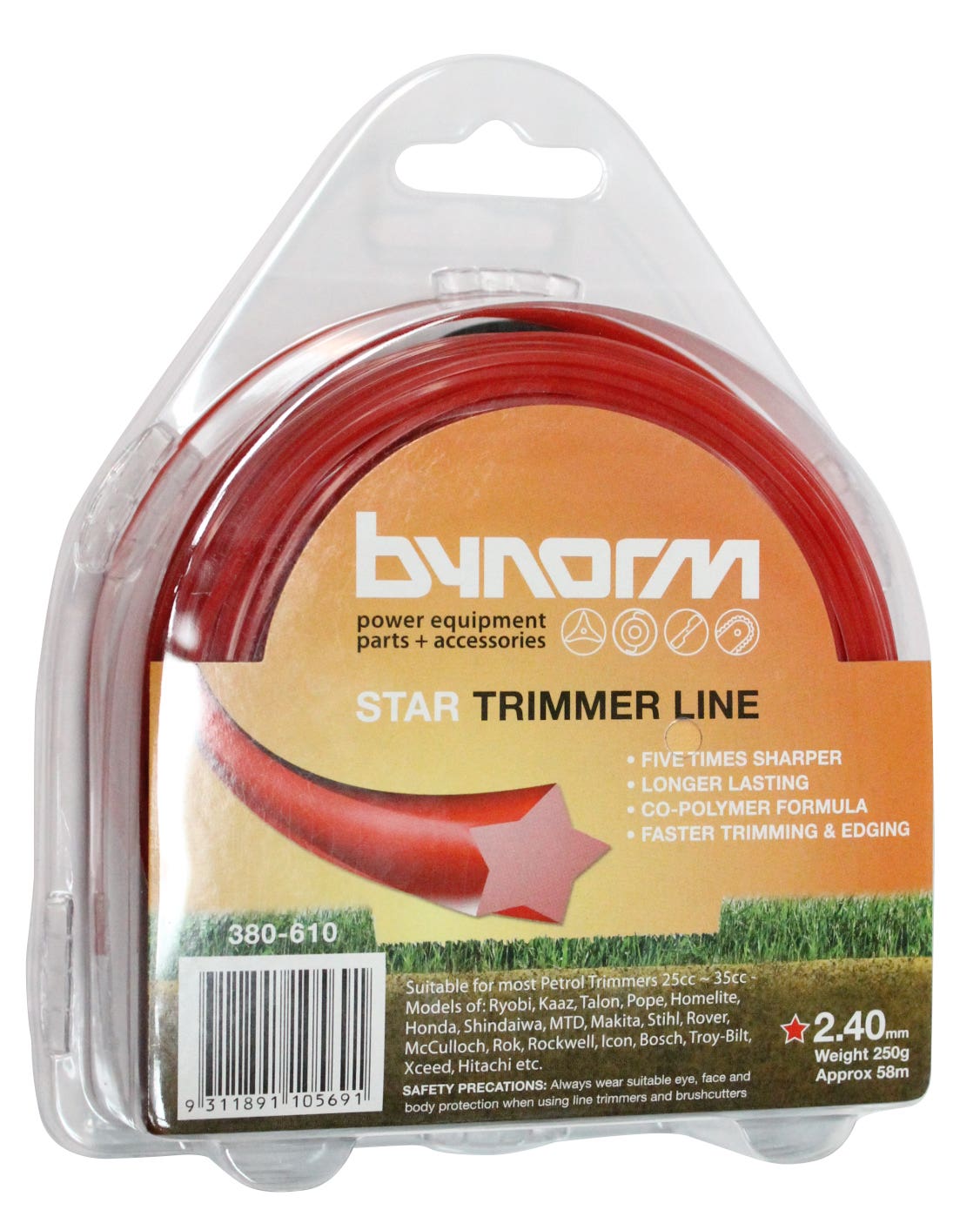 Bynorm Star Trimmer Line Red 2.4mm 250g