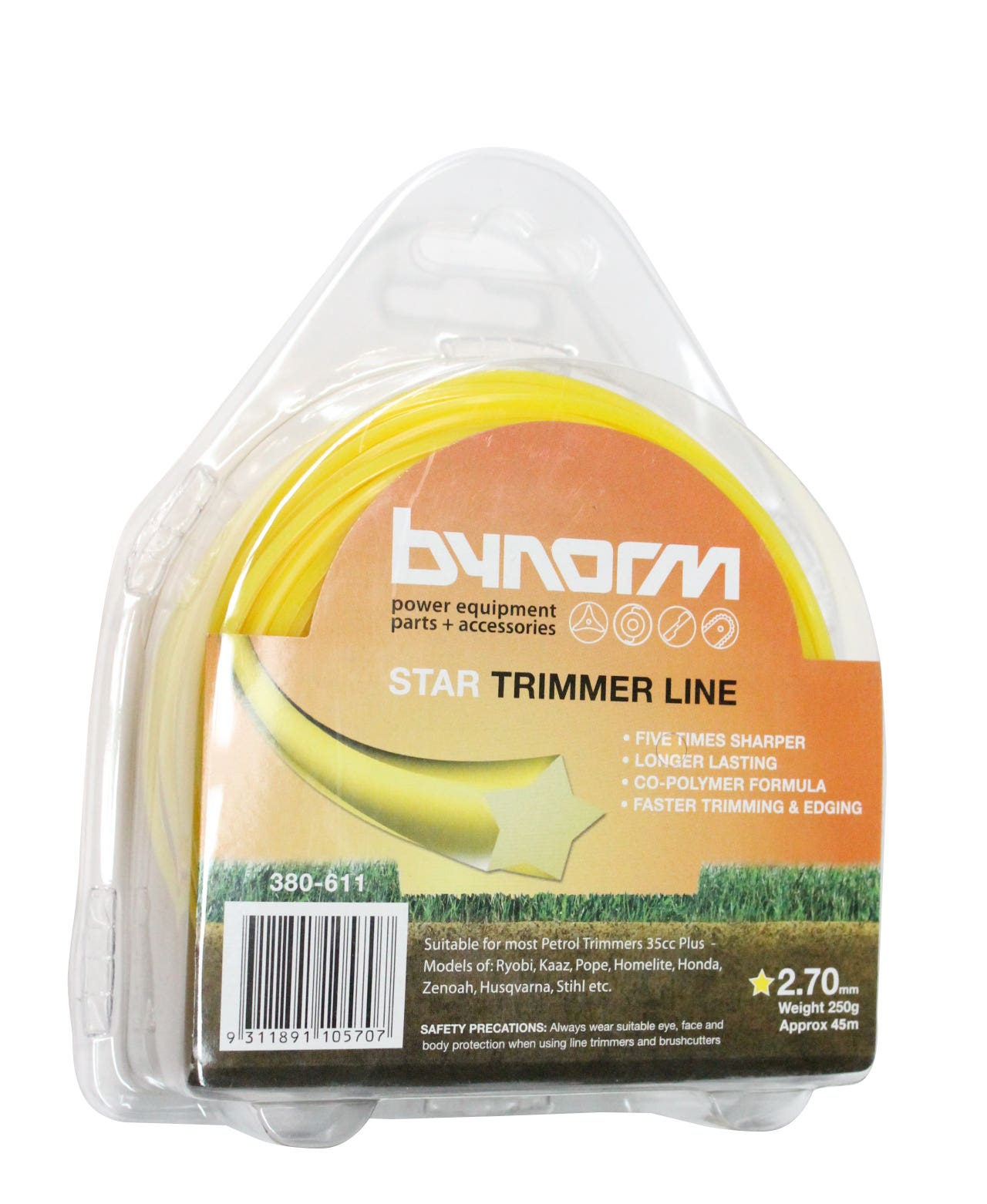 Bynorm Star Trimmer Line Yellow 2.7mm 250g