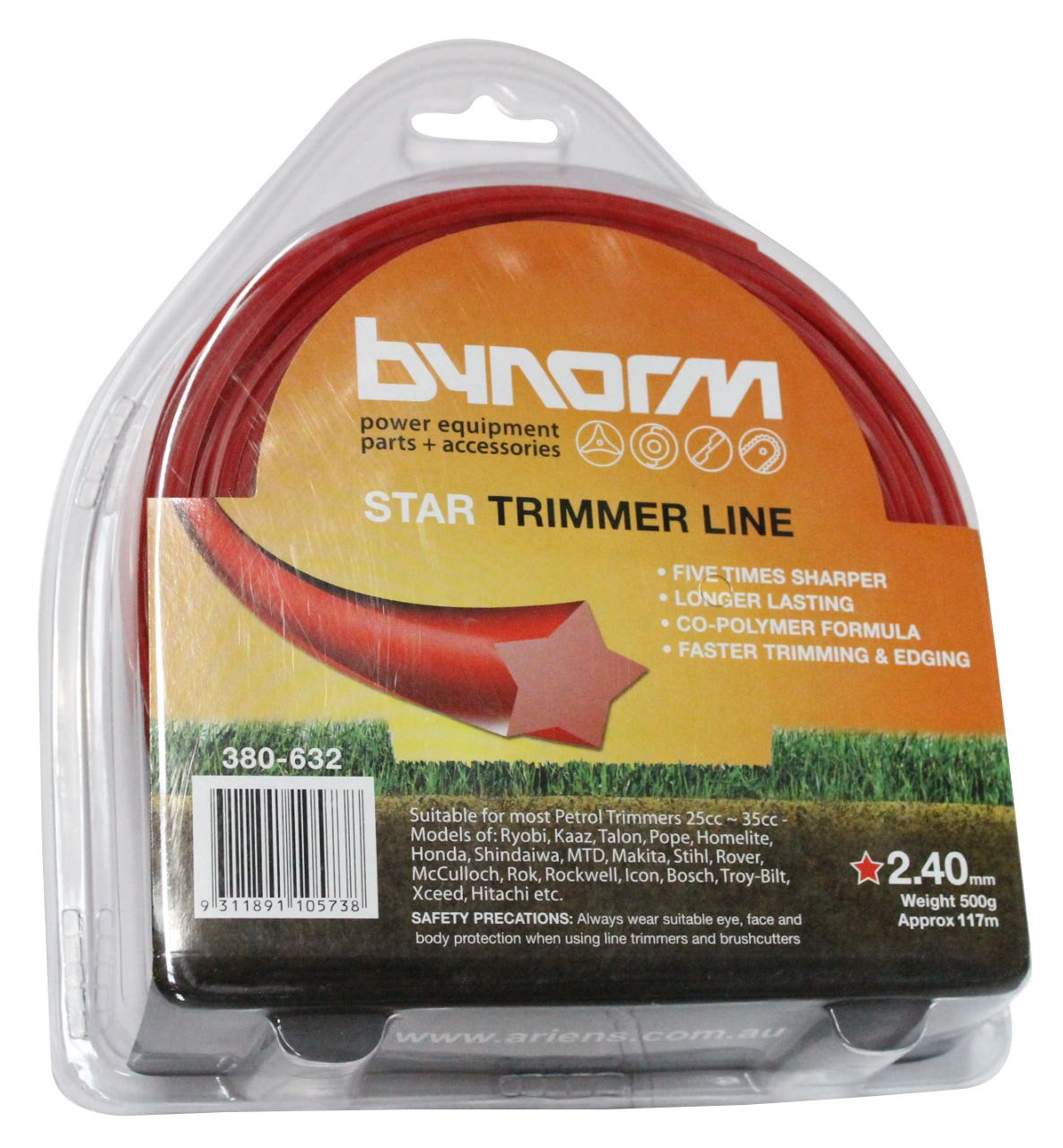 Bynorm Star Trimmer Line Red 2.4mm 500g