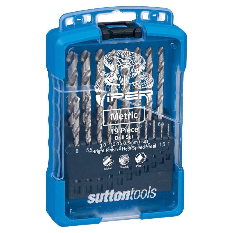 Sutton Tools Viper Jobber Drill Bit Set Metric - 19 Piece