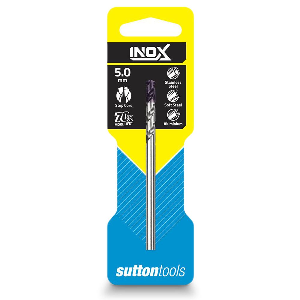 Sutton 5.0 X 86mm Hss-Tiain Jobber Drill Bit For Stainless - Inox