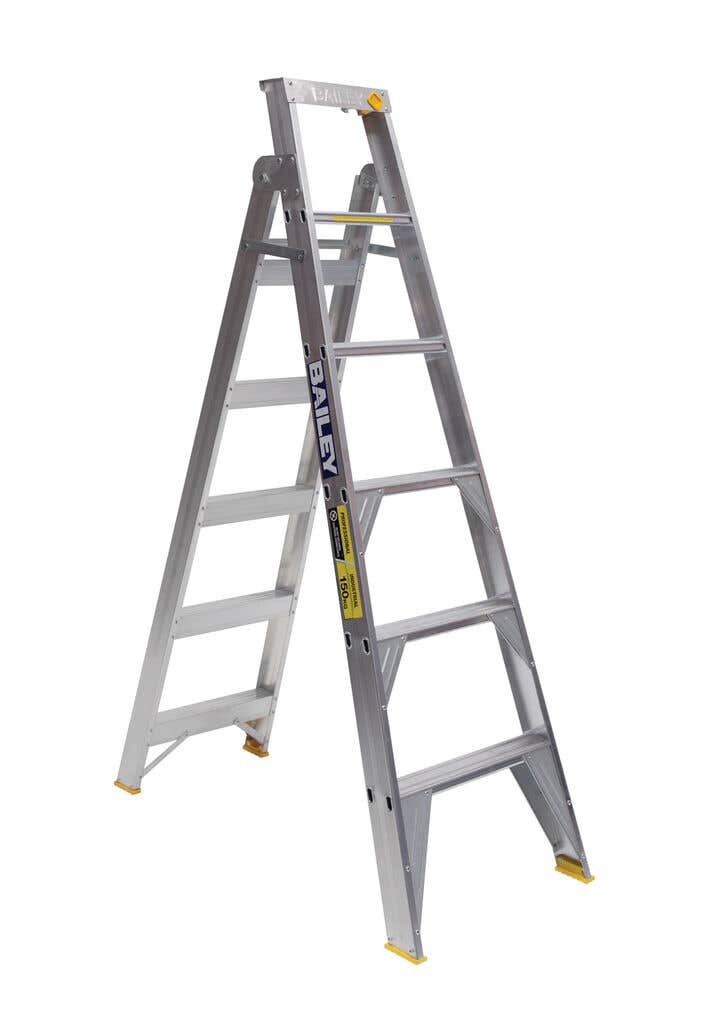 Bailey Pro Dual-Purpose 6 Step Ladder Industrial 150kg 1.8M - 3.2M