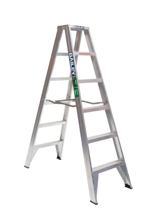 Bailey Trade Aluminium Double Sided Ladder 1.8m 150kg Industrial