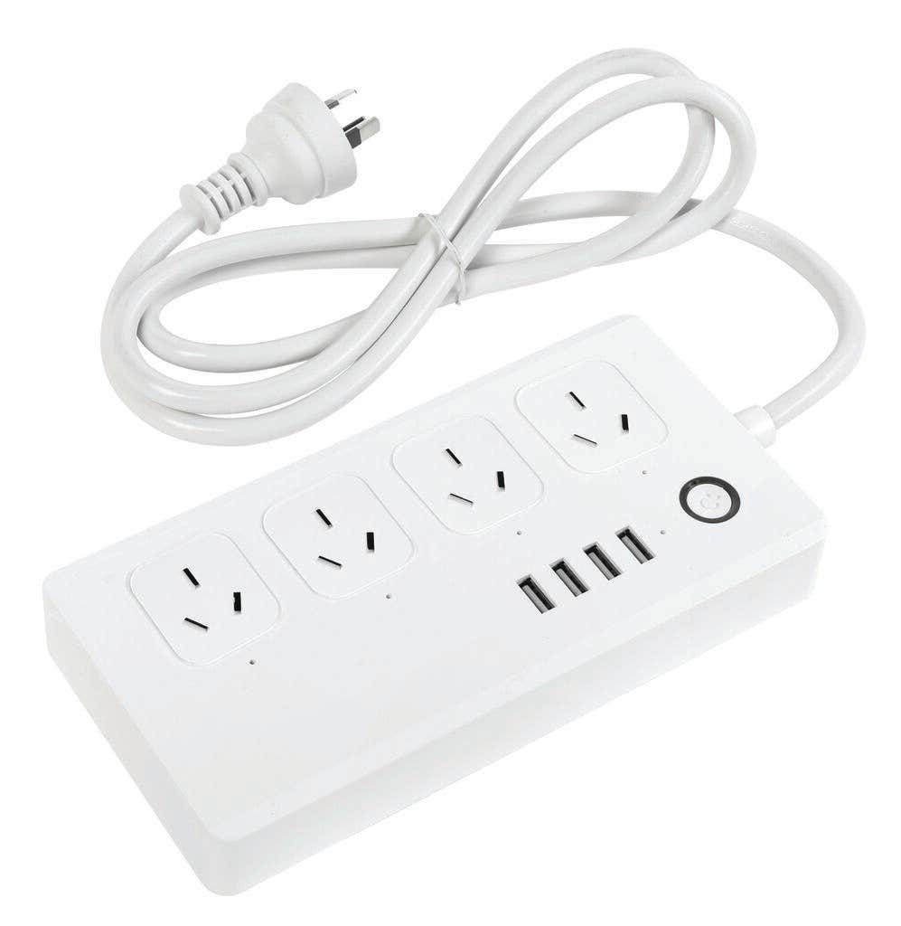 Brilliant Smart 4 Port Powerboard with USB Charger Lisbon