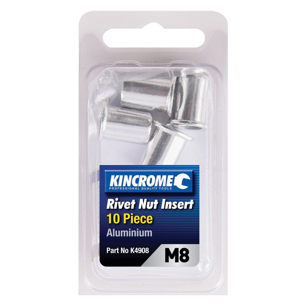 Kincrome Rivet Nut Insert M8 Aluminium - 10 Piece K4908