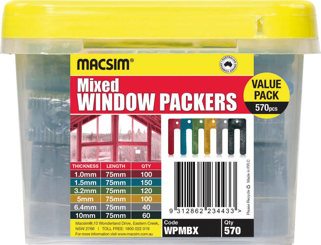 Macsim Window Packer 75mm - 570 Value Pack