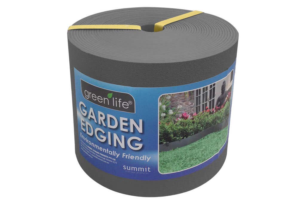Greenlife Plastic Garden Edging Slate Grey 150mm x 10m