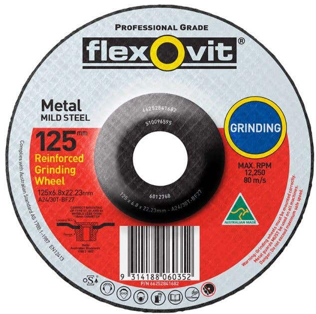Flexovit Metal Reinforced Grinding Wheel - 6.8mm Thickness