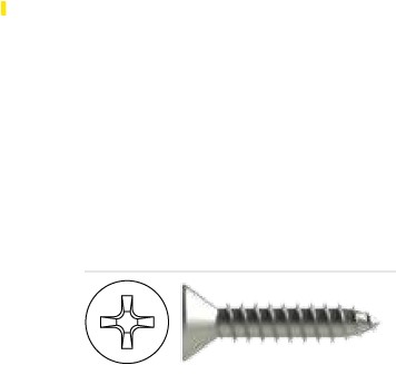Otter Self Tapper Countersunk Head Phillips Drive - Zinc Plated for Sheet Metal 4g x 16mm - 100 Pack