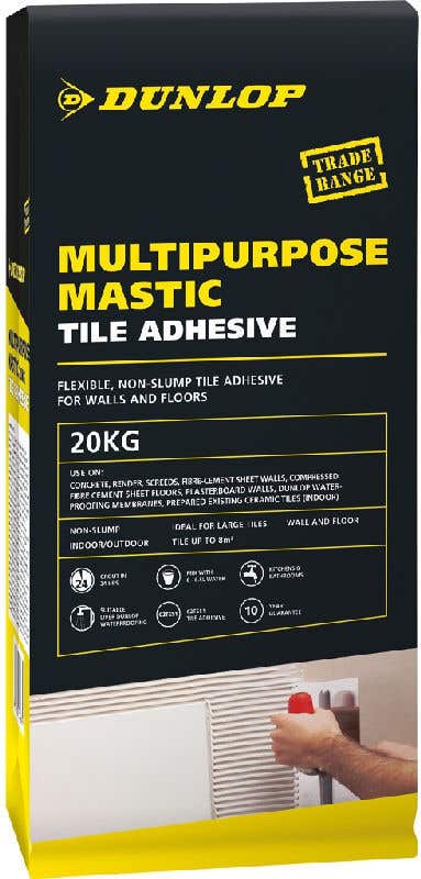 Dunlop 20kg Bag Tile Adhesive Multipurpose Mastic Adhesive