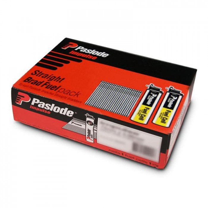 Paslode Impulse 62mm 14 Gauge ND Series Galvanised Brad Nails with Fuel - 2000 Pack