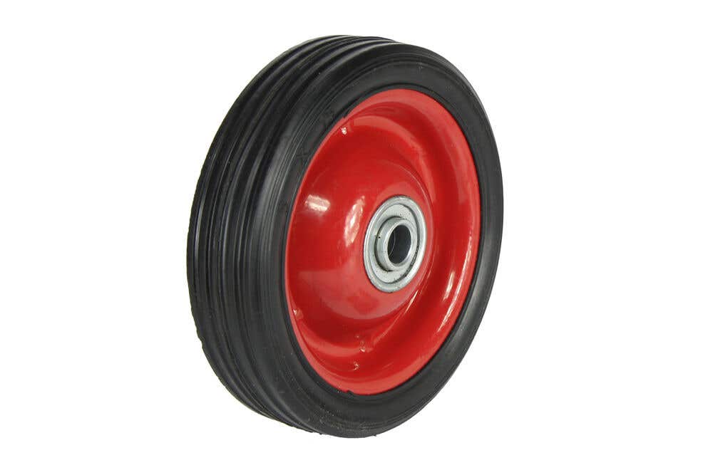 Cold Steel Rubber Wheel with Red Steel Centre 125mm