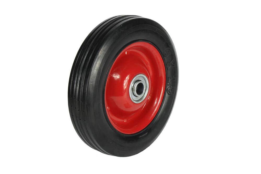 Cold Steel Rubber Wheel with Red Steel Centre 150mm