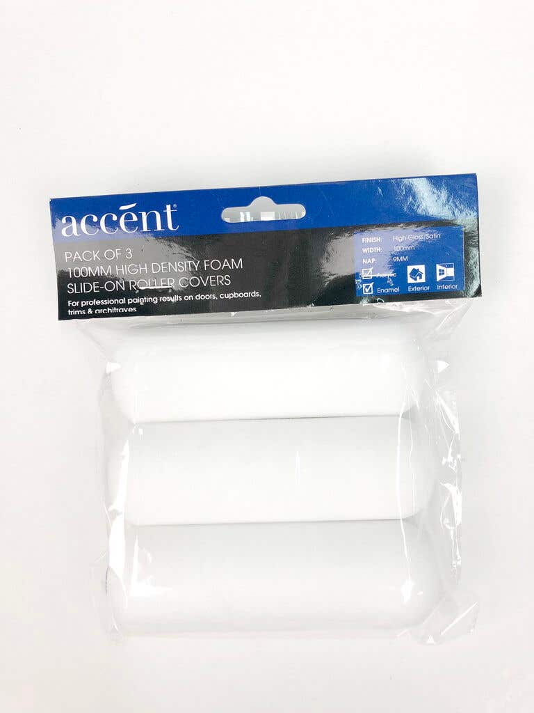 Accent Roller Cover High Density Foam 100mm - 3 Pack