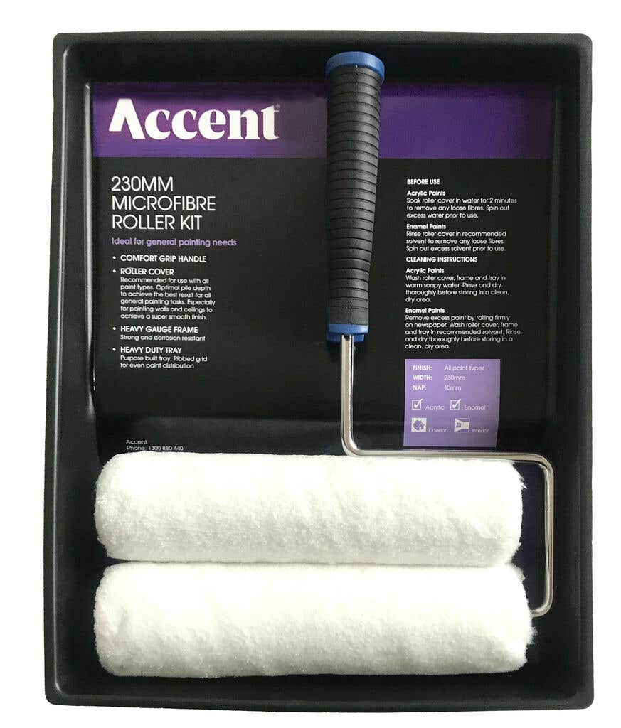 Accent Roller Kit Microfibre 2 Covers 230mm