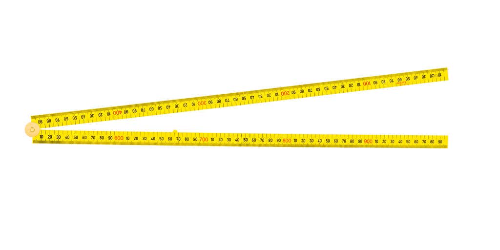 Crescent Lufkin Folding Ruler 4 Fold Square Edge 1m Yellow