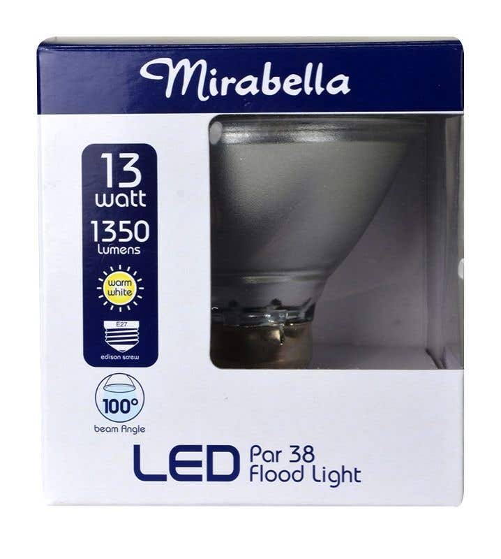 Mirabella LED PAR 38 Flood Light 13W ES Warm White