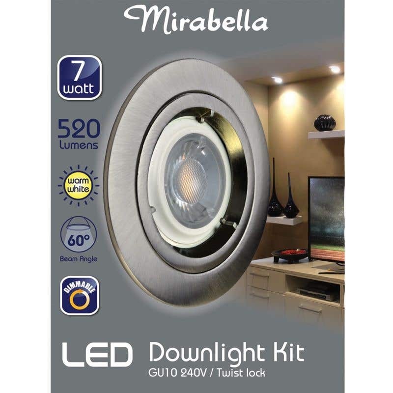 Mirabella LED GU10 Downlight Kit