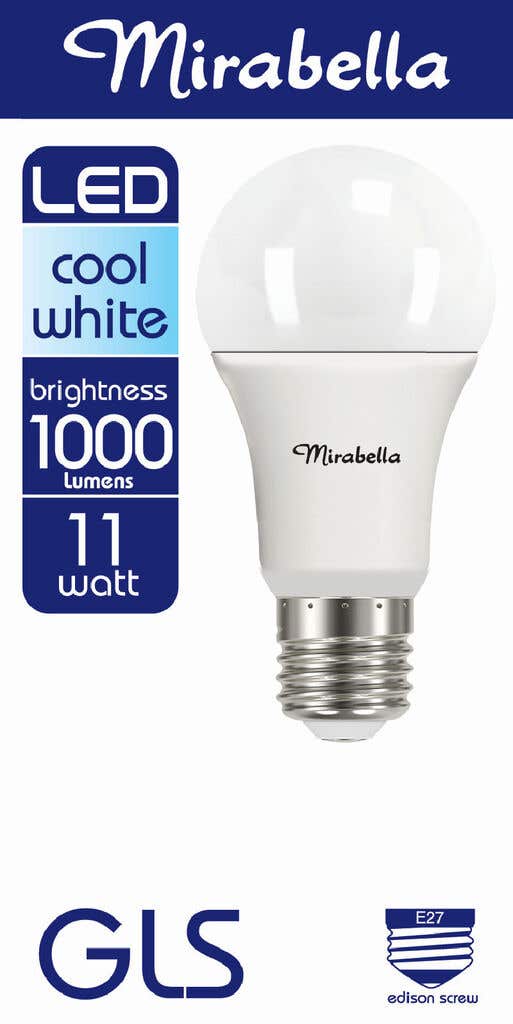 Mirabella LED GLS Globe 11W ES Cool White