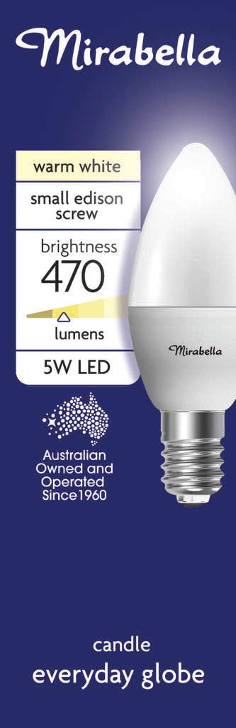 Mirabella LED Candle Globe 5.5W SES Warm White