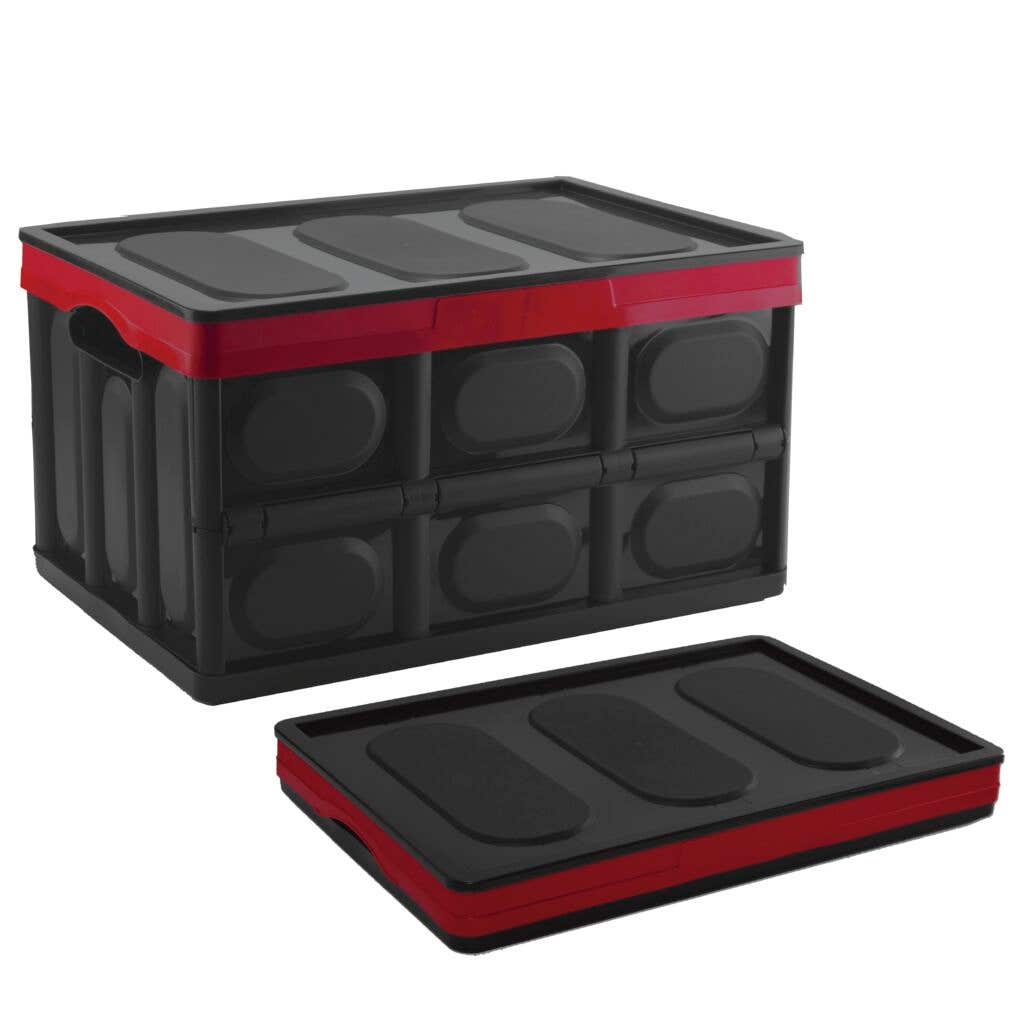 Buy Right Collapsible Storage Box Black/Red 46L