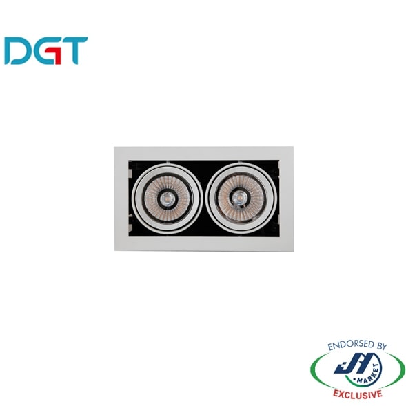 DGT 17W Adjustable 2 Light 4000k Neutral White LED Spotlight
