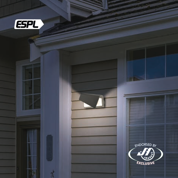 ESPL 13W 4000k Neutral White Folded Outdoor LED Wall Light