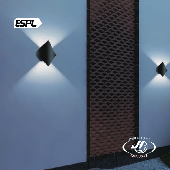 ESPL 11W 3000k Warm White Diamond Up/Down Outdoor LED Wall Light