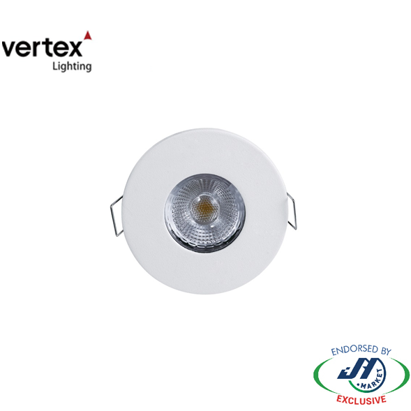 Vertex 6W 3000k Warm White Recessed LED Cabinet Downlight