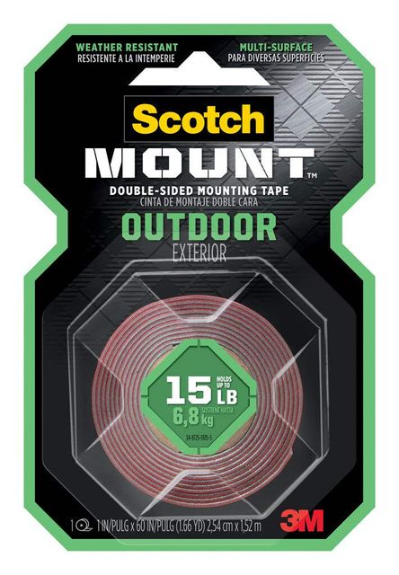 Scotch-Mount Outdoor Double-Sided Mounting Tape 254mm x 1.52m
