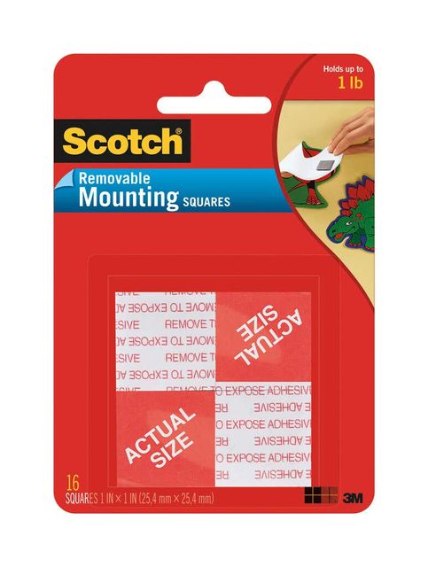 Scotch Removable Mounting Squares 25mm x 25mm - 16 Pack
