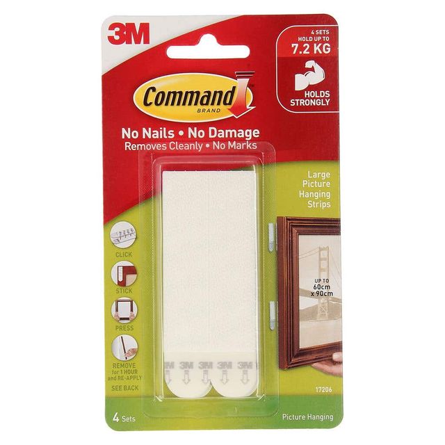 Command Picture Hanging Strips White Large - 2 Pack
