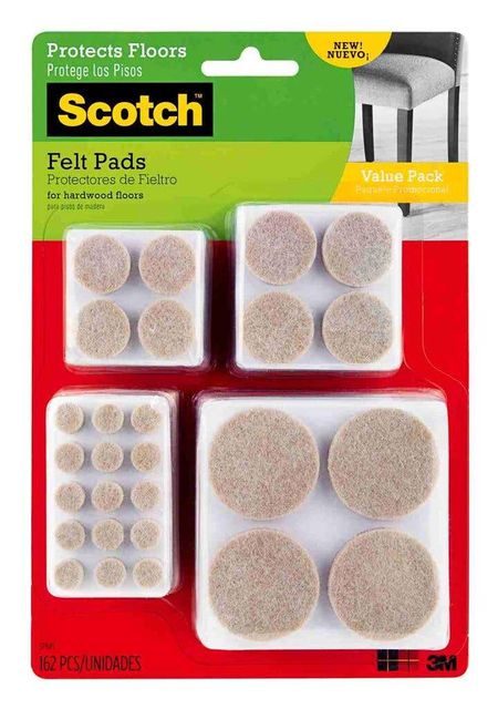 Scotch Circular Felt Pads Beige - 162 Pack